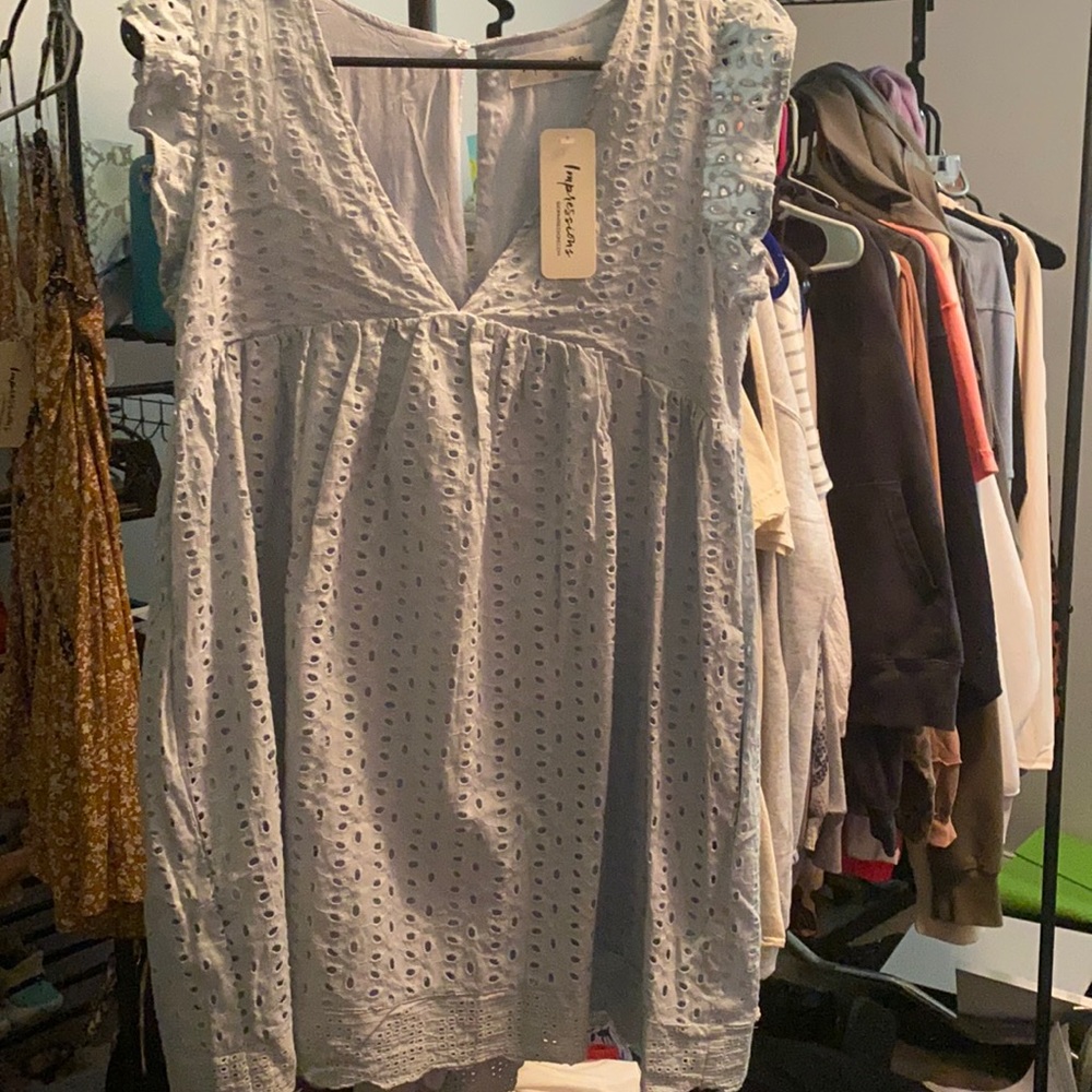 Blue romper dress